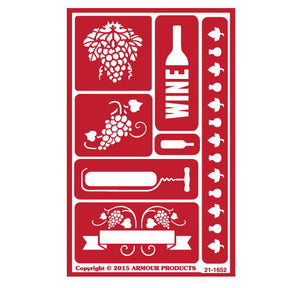 Stencil Over N Over Wine Time - Stained Glass Express 
