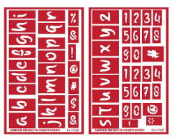 Stencil Over N Overn Scripty Lower Case, 2 Pack - Stained Glass Express 