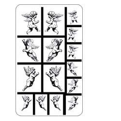 Stencil Rub N Etch Angels - Stained Glass Express 