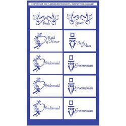 Stencil Rub N Etch Bride & Groom - Stained Glass Express 