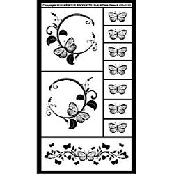 Stencil Rub N Etch Butterflies 2 - Stained Glass Express 