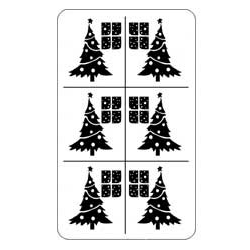 Stencil Rub N Etch Christmas Tree - Stained Glass Express 