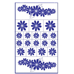 Stencil Rub N Etch Daisy Design - Stained Glass Express 