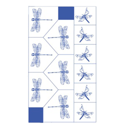 Stencil Rub N Etch Dragon Fly - Stained Glass Express 