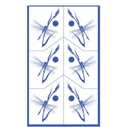 Stencil Rub N Etch Dragonfly on Grass - Stained Glass Express 