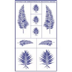 Stencil Rub N Etch Fern - Stained Glass Express 