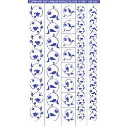 Stencil Rub N Etch Floral Border - Stained Glass Express 