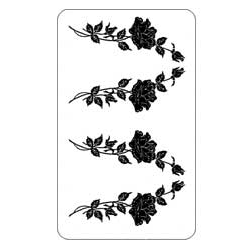 Stencil Rub N Etch Stemmed Rose - Stained Glass Express 