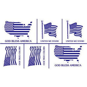 Stencil Rub and Etch American Flag - Stained Glass Express 