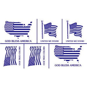 Stencil Rub and Etch American Flag - Stained Glass Express 