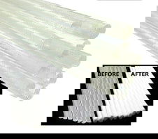 Striking Opaque White 7-9mm Rod 33 COE - Stained Glass Express 