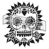 Sugar Skull Fusing Stencil - Stained Glass Express 