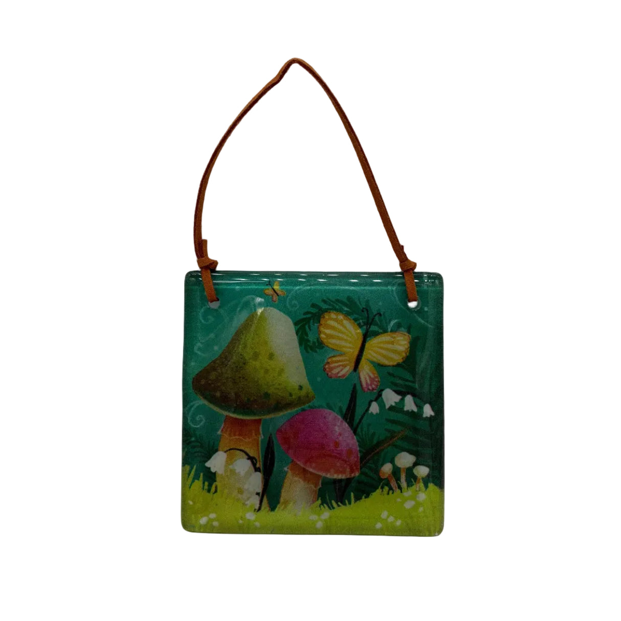 Suncatcher Embossed hand painted mushroom scenes