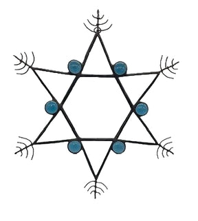 Suncatcher, snowflake with Engraved Center - Stained Glass Express 