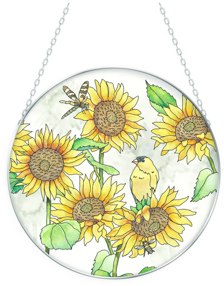 Sunflower Field Suncatcher - Stained Glass Express 