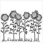 Sunflower Meadow Fusing Stencil - Stained Glass Express 