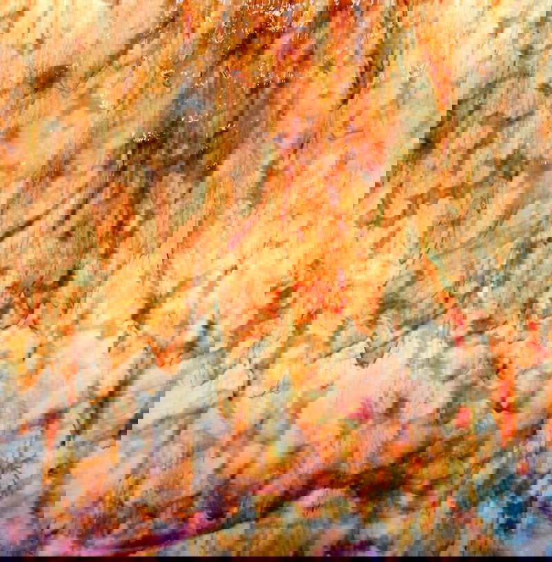 TEAL BLUE, BURNT RED, WHT MOTTLE - Stained Glass Express 