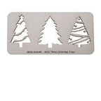 Three Christmas Trees Stencil - Stained Glass Express 