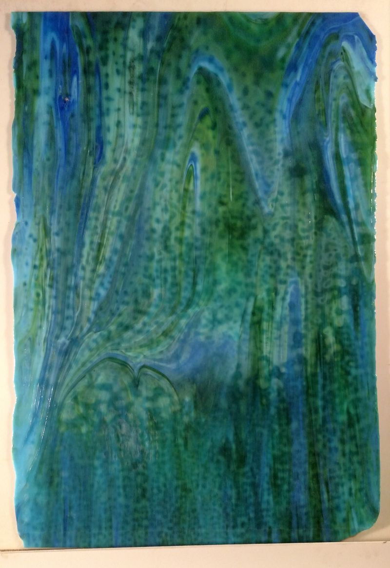 Turquoise Opal, Cobalt Blue and Green Tiffany Repro Glass - Stained Glass Express 