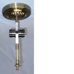 Two Light Reverse Hanging Lampshade Fixture - Stained Glass Express 