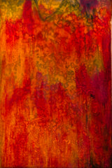 Red, Orange, Yellow on White with Green