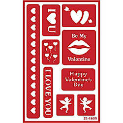 Valentine Stencil Over N Over - Stained Glass Express 