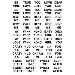 Valentine Words Decals - Stained Glass Express 