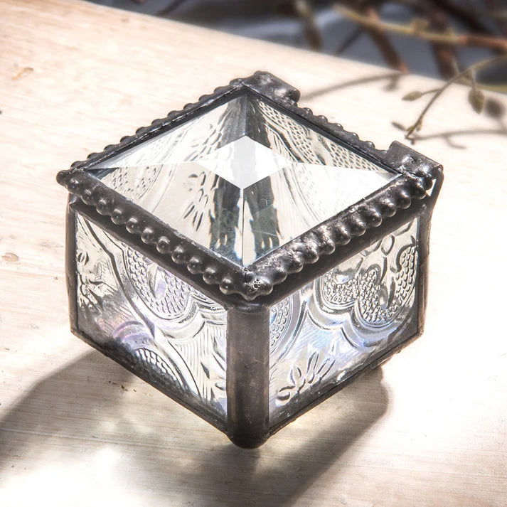 Vintage Glass Ring Box