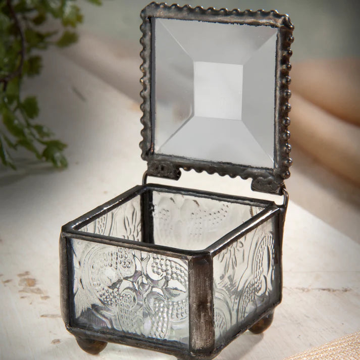 Vintage Glass Ring Box