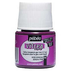 Vitrea 160 Glossy Glass Paint  Bengal Pink - Stained Glass Express 