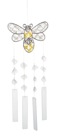 WINDCHIME SEA GLASS BEE - Stained Glass Express 