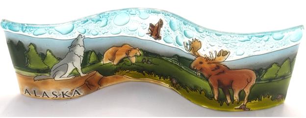 Wavy Alaskan Scene - Stained Glass Express 