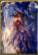 White, Cobalt, Peach & Gold Stipple - Stained Glass Express 