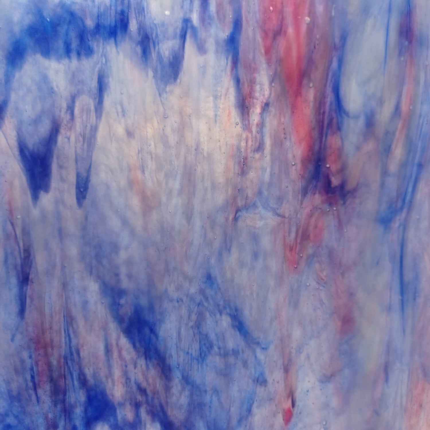 White Ice, Cobalt Blue, Gold Peach Stipple