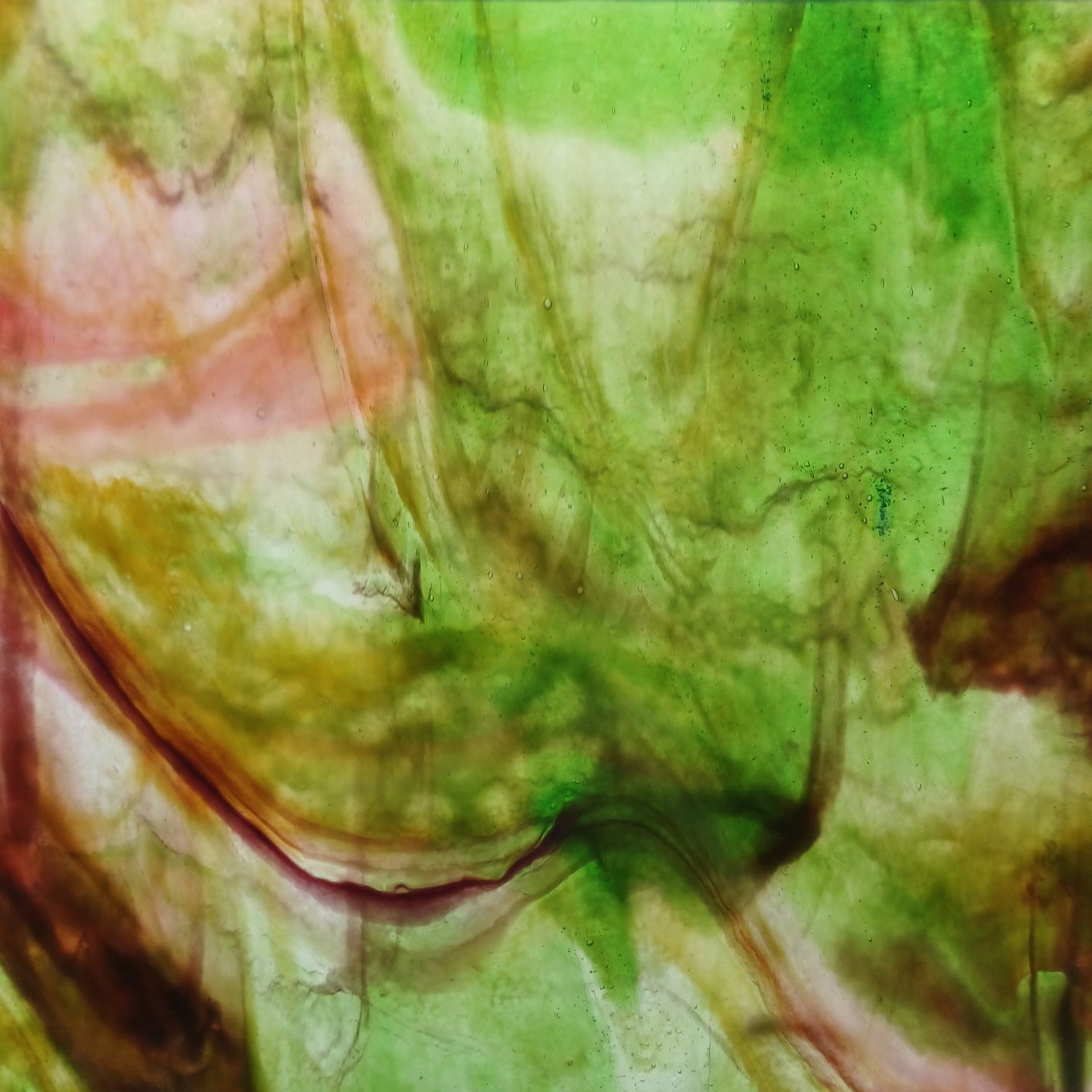 White Ice, Gold Pink, Green, Silver Yellow Stipple