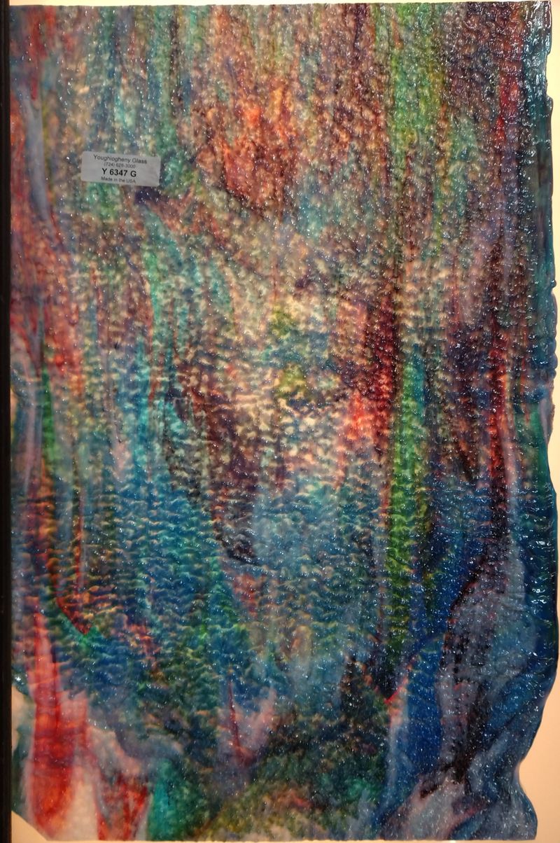 White Opal, Blu Grn, Purp, Gld Pnk Granite - Stained Glass Express 