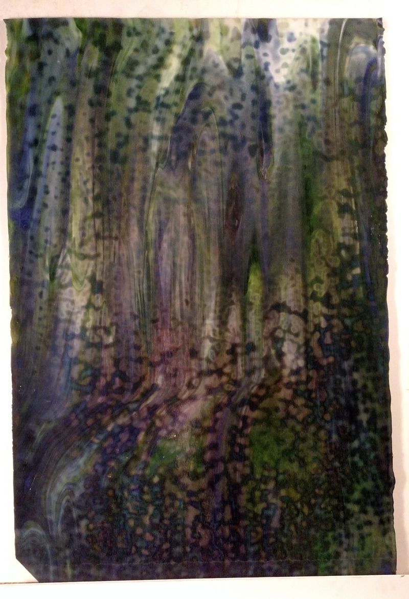 White Opal, Purp, Blu, Dk Grn Tiffany Reproduction - Stained Glass Express 