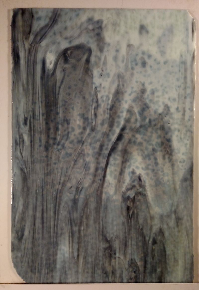 White Opal and Steel Grey High Strike - Stained Glass Express 