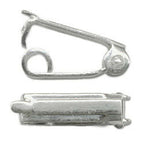 White Plated Fold Over Clasp  72 Pack - Stained Glass Express 