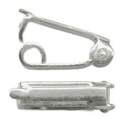 White Plated Fold Over Clasp  72 Pack - Stained Glass Express 