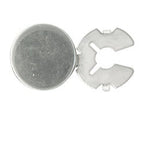 White Plated Locking Button Covers  Bag of 12 - Stained Glass Express 