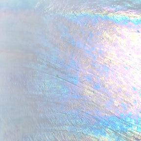 White with Clear Wispy Opal Iridized