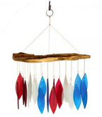 Wind Chime Red, White and Blue Glass - Stained Glass Express 