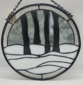 Winter Forest Panel - Stained Glass Express 