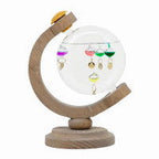 Wood Globe Galileo Thermometer - Stained Glass Express 