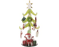 TREE GR W/SANTA 8"