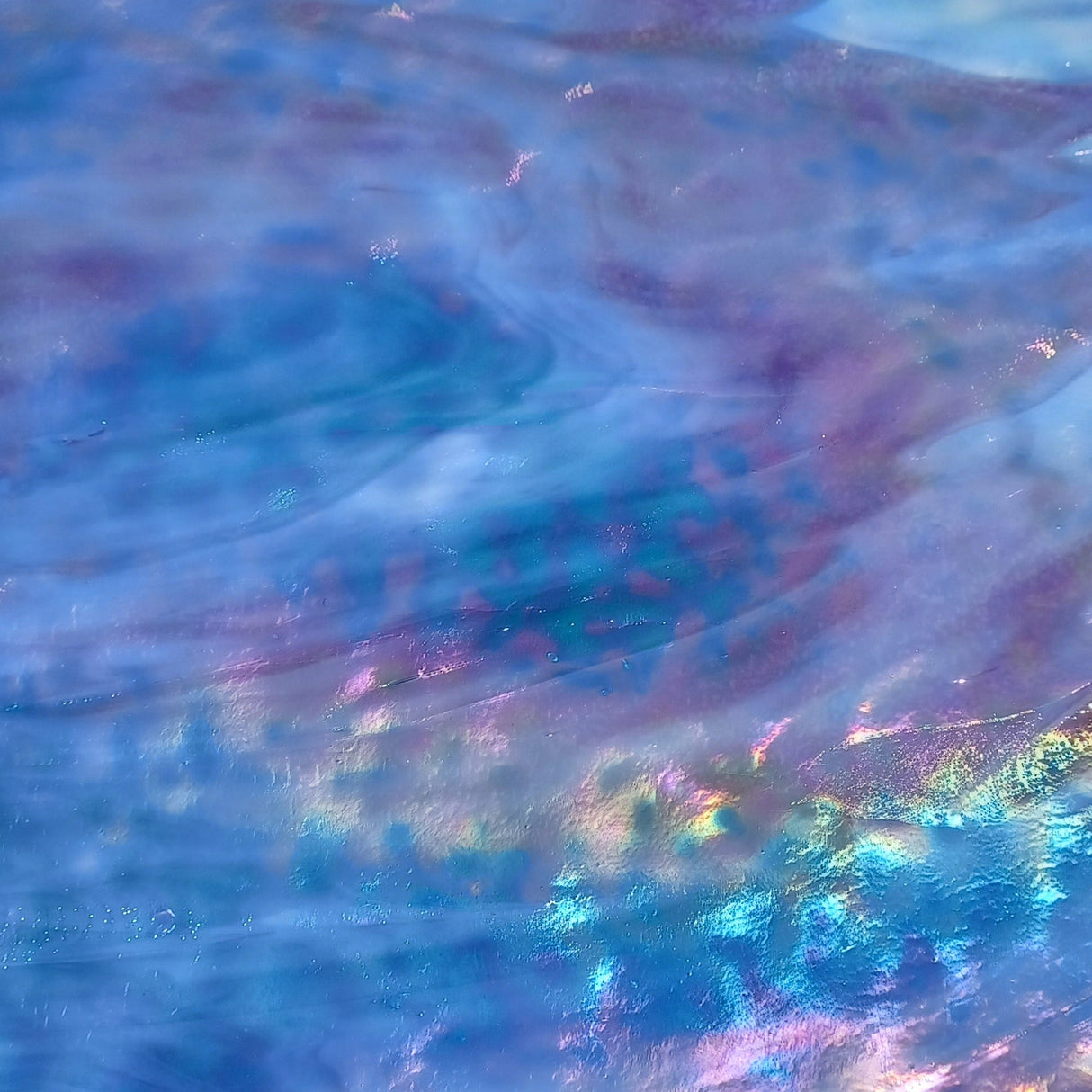 White Opal, Cobalt Blue High Strike Iridescent
