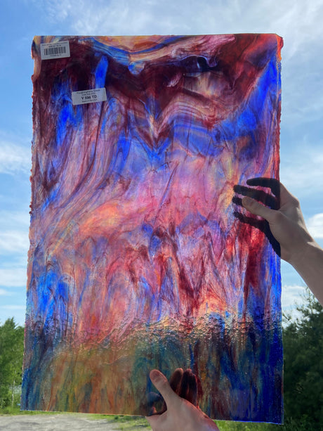 Yellow with Red, Cobalt Blue True Dichro