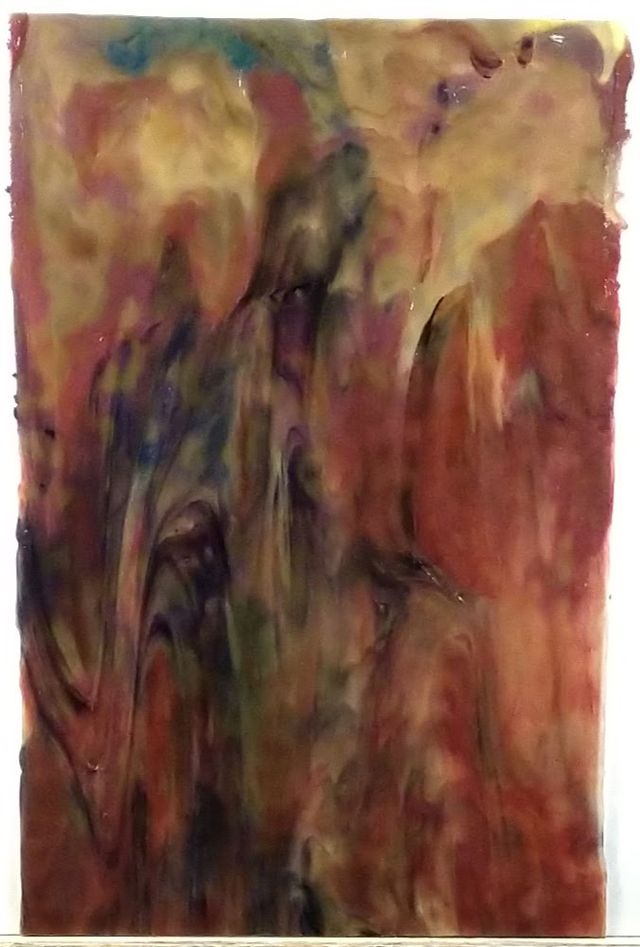 Yellow w/ Deep Red and Purple True Dichro - Stained Glass Express 