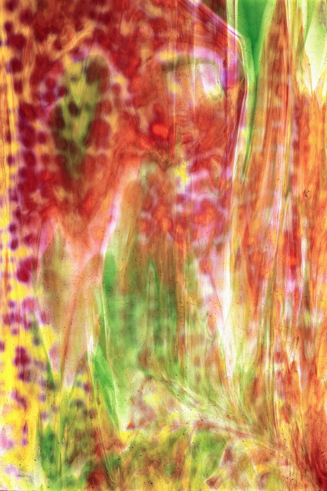 Yellow w/ Emerald Green True Dichro - Stained Glass Express 